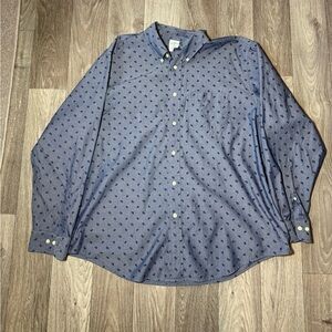 Brooks Brothers Button Down Shirt blue Paisley Size XXL